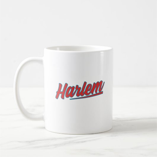 ハーレムレッドタイポグラフィ コーヒーマグカップ (左)