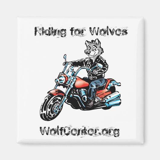 ハーレーウルフスクエアマグネット マグネット (正面)