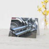 ハーレーオートバイ カード (黄色い花)