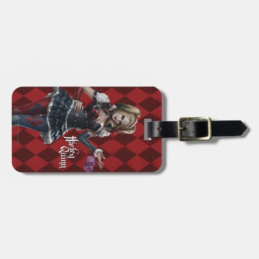 ハーレークインウィズファジーサイコロ ラゲッジタグ (正面横)