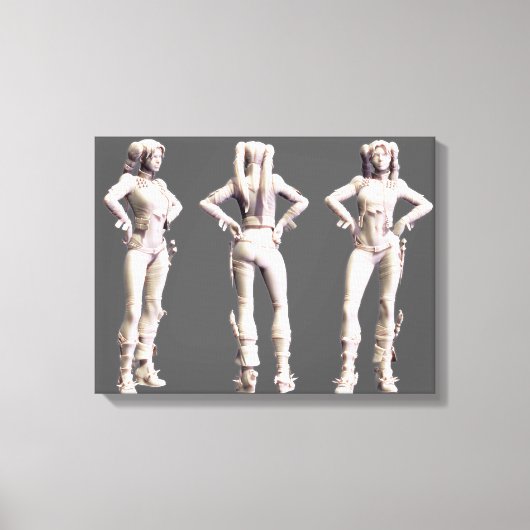 ハーレークインオルタネートターンアラウンド キャンバスプリント (正面)