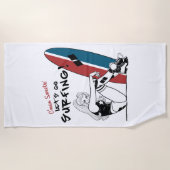 ハーレークインレッツゴーサーフィン ビーチタオル (正面)