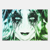 ハーレークイン-ヘレキンゴ刺激を受けたシックガール ラッピングペーパーシート (正面3)