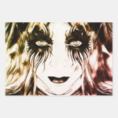 ハーレークイン-ヘレキンゴ刺激を受けたシックガール ラッピングペーパーシート (正面2)