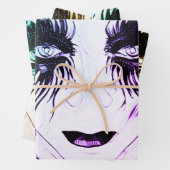 ハーレークイン-ヘレキンゴ刺激を受けたシックガール ラッピングペーパーシート (インサイチュ)