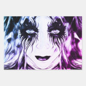 ハーレークイン-ヘレキンゴ刺激を受けたシックガール ラッピングペーパーシート (正面)