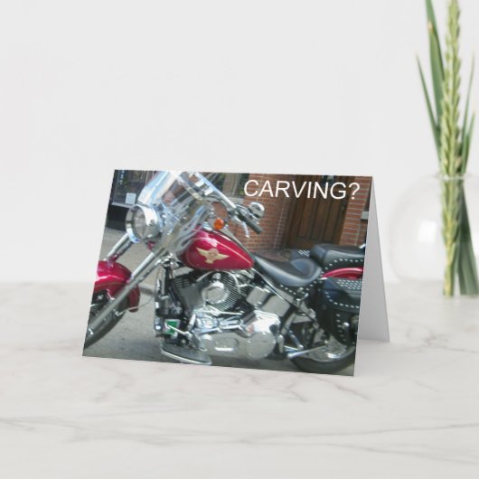 ハーレースタイルのハロウィーン彫刻 カード (正面)