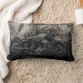 ハーレーダビッドソンオートバイバイクヴィンテージ ランバークッション (ブランケット)