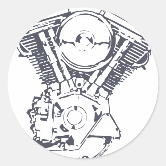 ハーレー進化型Vツイン ラウンドシール (正面)