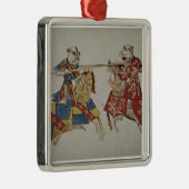 ハーレー4205人のf.366馬上槍試合の騎士、c.1445 (子牛皮紙 メタルオーナメント (右)
