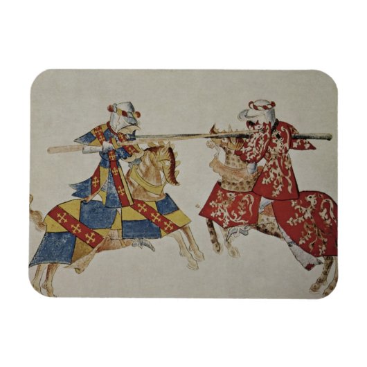 ハーレー4205 f.366 Justing Knights, c.1445 (vellum) マグネット (横)