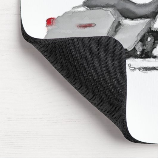 ハーレーFLHXの通りのグライドの手塗りの芸術のブラシ マウスパッド (コーナー)