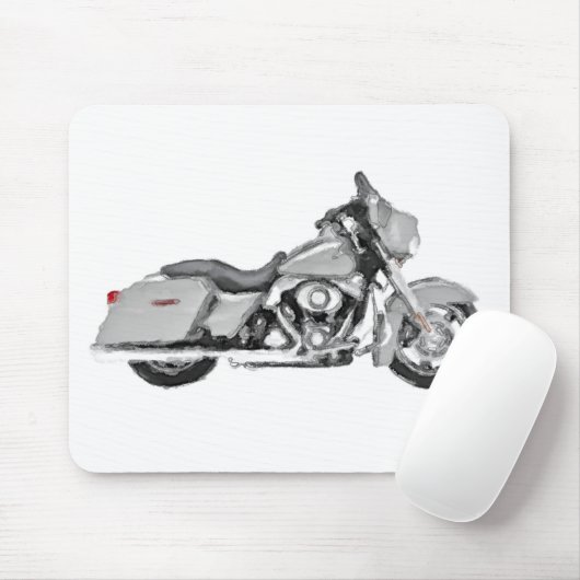 ハーレーFLHXの通りのグライドの手塗りの芸術のブラシ マウスパッド (マウス)