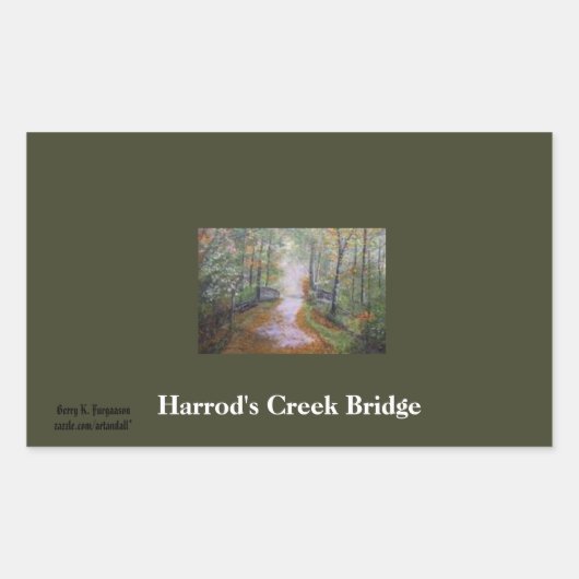 ハーロッドのクリーク橋シール 長方形シール (正面)