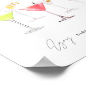 ハーローミニマリストマルティーニバー標識 ポスター (角)