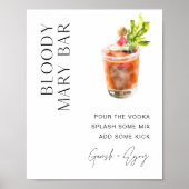 ハーローミニマル血メアリーバーサイン ポスター (正面)