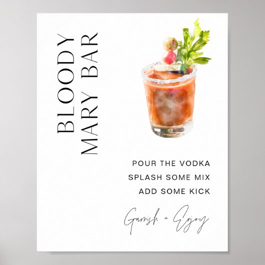 ハーローミニマル血メアリーバーサイン ポスター (正面)