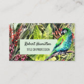 ハーンズマコーオウムのウォーター絵を描カラー 名刺 (正面)