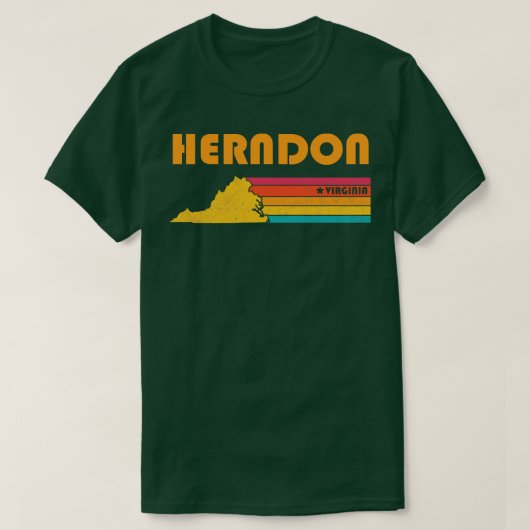 ハーンドンバージニアヴィンテージ動揺して土産 Tシャツ (デザイン正面)