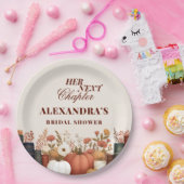 ハー・ネクスト・チャプター 秋のブライダルシャワー 本のテーマ ペーパープレート (パーティー)