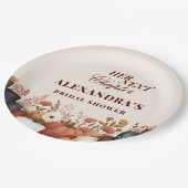ハー・ネクスト・チャプター 秋のブライダルシャワー 本のテーマ ペーパープレート (アングル)