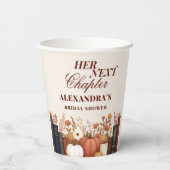 ハー・ネクスト・チャプター 秋のブライダルシャワー 本のテーマ 紙コップ (裏面)