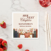 ハー・ネクスト・チャプター 秋のブライダルシャワー 本 テーマ スタンダードカクテルナプキン (インサイチュ)