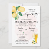 ハー メイン スクイーズ バブルズ & ブリュー ピンク ブライダル シャワー 招待状 (正面)