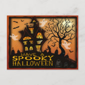 ハ不気味ウスこうもり幽霊のよく出る幽霊ハロウィーン ポストカード (正面)