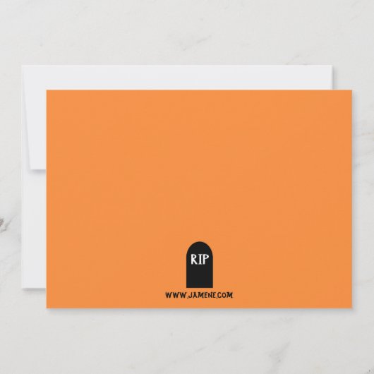 ハ不気味ウスハロウン衣装パーティの招待状 招待状 (裏面)