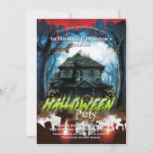 ハ不気味ウス幽霊のよく出るアンドパンプキンスハローウィンパーティ 招待状 (正面)
