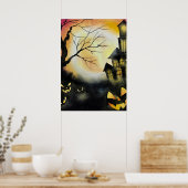 ハ不気味幽霊のよく出るルウィーン怖い幽霊 ポスター (キッチン)