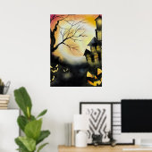 ハ不気味幽霊のよく出るルウィーン怖い幽霊 ポスター (ホームオフィス)