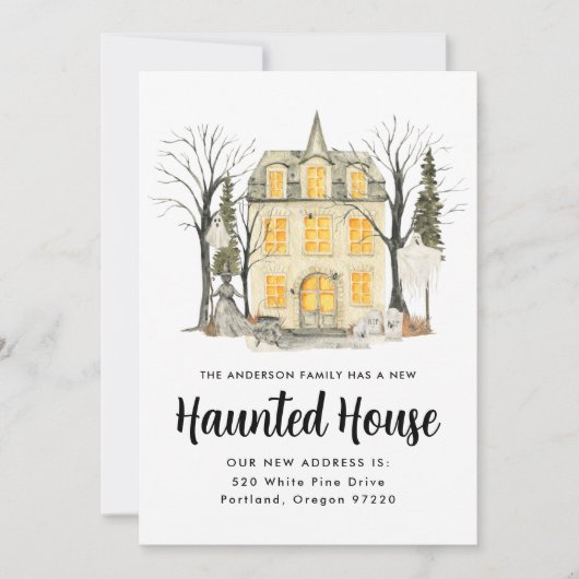 ハ不気味幽霊のよく出るロウィーンムービング 案内状 (正面)