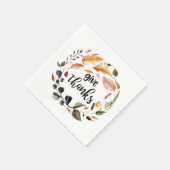 ハ与えンド感謝していリース紅葉シック スタンダードカクテルナプキン (角)