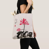 ハ中国のンドウォー絵を描ターカラーフローラロータストート トートバッグ (クローズアップ)