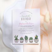 ハ仙人掌 & 多肉植物 | ボタニカル バースデー パーティー インビテーションポストカード