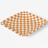 ハ市松模様にロウィーン紙プレート ペーパープレート (傾斜あり)