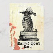 ハ幽霊のよく出るウスパーティーフクロウヴィンテージ 招待状 (正面/裏面)