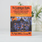 ハ幽霊のよく出るロパーソナライズされたウィーン招待状 (スタンド正面)