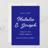 ハ書インカラフルモダンレトロ結婚ズ セーブザデート (裏面)