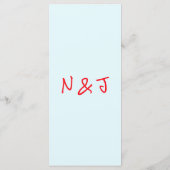 ハ書ンドブ描ルーレッドレトロ予測できなズ結婚 メニュー (裏面)