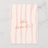 ハ書ンドプリンカラフルプ結婚詳細 エンクロージャーカード (裏面)