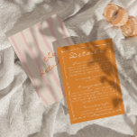 ハ書ンドプリンカラフルプ結婚詳細 エンクロージャーカード<br><div class="desc">レトロシンプルスタイリッシュカラフルオレンジクリー結婚ムのゲスト情報詳細オレンジ色の背景とクリーム色の手の書文字のレイアウトが前面に見える。背中にピンクとクリームパンツの手描きクリームフレーム。すべての情報は、ウェブサイト、交通、宿泊施設としてカスタマイズ可能である。この上品な手作りのレトロなスイートの他の製品と一緒に結婚それを掴む。</div>