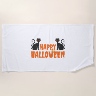 ハ最高のロウィーンハッピーハローウィンの贈り物 ビーチタオル