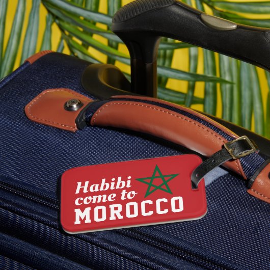 ハ来ビロ国旗の赤と緑 ラゲッジタグ (正面インサイチュ3)