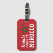 ハ来ビロ国旗の赤と緑 ラゲッジタグ (正面縦)