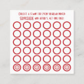 ハ熱狂するズキの切手 ロイヤリティカード (裏面)