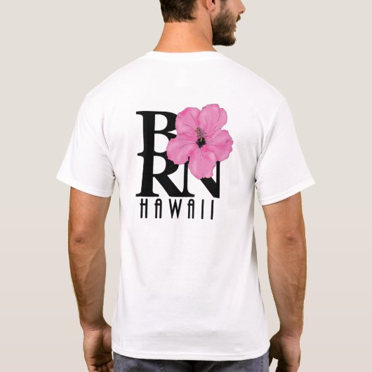 ハ生まれワイピンク(バックプリント) Tシャツ (裏面)