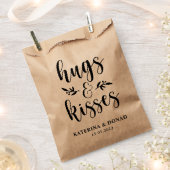 ハ素朴グ&キス結婚ズ |ブライダルシャワー フェイバーバッグ (クリップ留めされた状態)